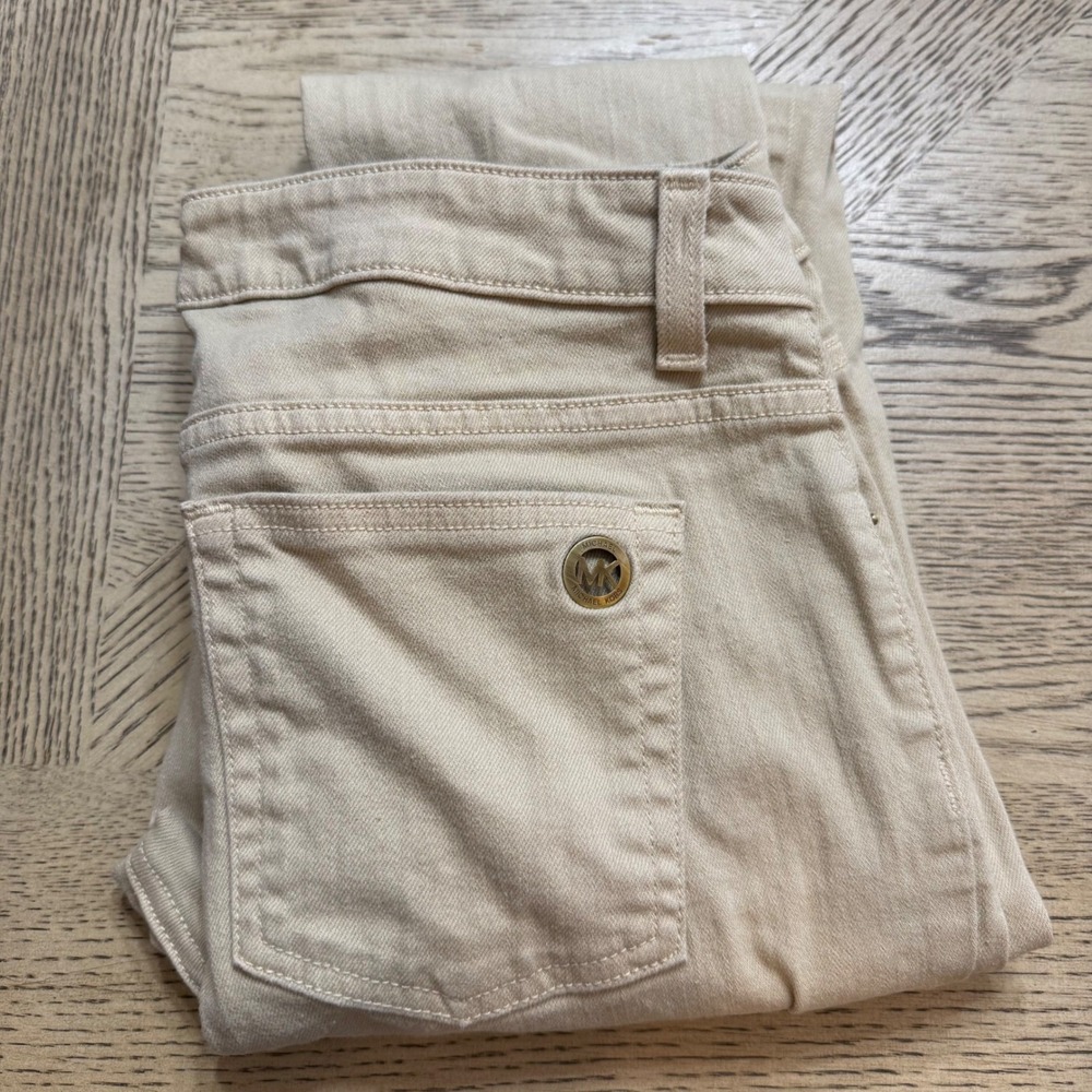 Michael Kors Womens Size 6 Tan Khaki Cropped Pants Capri Style Classic‎
